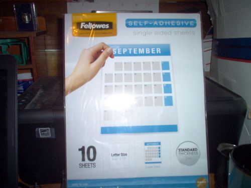 Fellowes Self Adhesive Laminating Sheets, 3mil Letter, 10 pack 52215