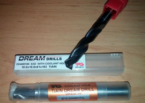 *Original*  YG1 DREAM DRILLS 10mm DH408100 5xD with coolant holes, pack(1PCS)