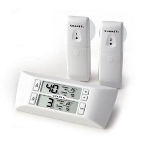 Dual wireless refrigerator freezer temp alarm thermometer set #00985 for sale