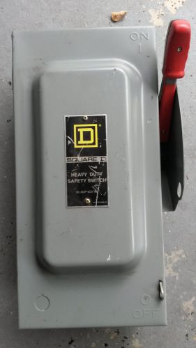 SQUARE D H362N HEAVY DUTY FUSIBLE SAFETY DISCONNECT SWITCH 3PH 60A 600V TYPE 1