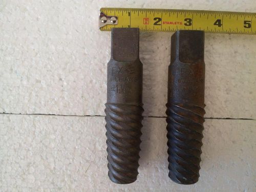 Lot of 2 Williams Screw Extractor EX-9 Use 1-1/16 Drill