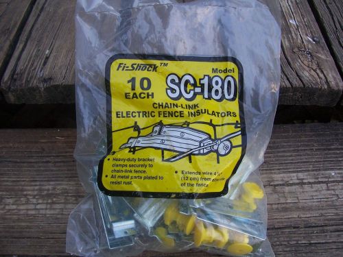 Chain-Link  Electric Fence Insulators   FI-SHOCK  SC-180     10 count