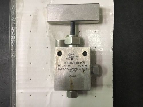 NV4H2RM60-SS, IPT HIGHPRESSURE VALVE, 60,000psi. NEW