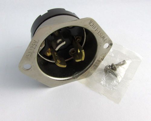 Hubbell 4716 Twist-Lock Male Motor Base Connector 3 Wire 15A 125V =NOS=