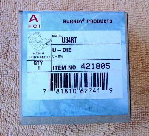 Brand New Burndy U34RT Index 20 Brown Crimping Die Factory Sealed Free Shipping