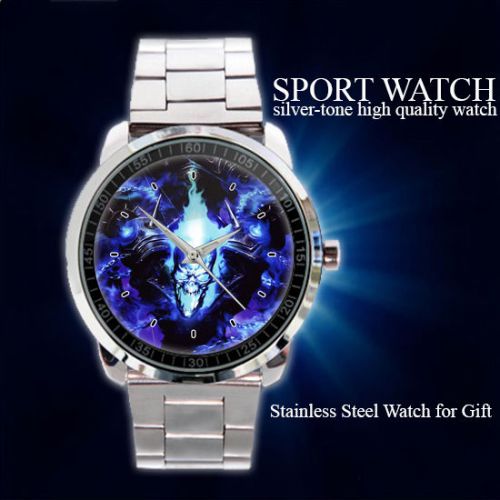 Blue Ghost Rider Design Quality Sport Metal Watch