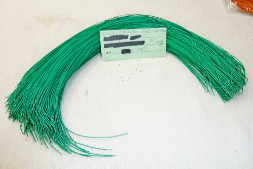 Green hookup wire strip 24 awg tinned copper (7/32) cut in 15&#034; (380mm) (745 pcs) for sale