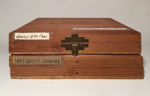 Kingsley Machine Type Set Goudy Cursive 18pt Upper And Lower Case
