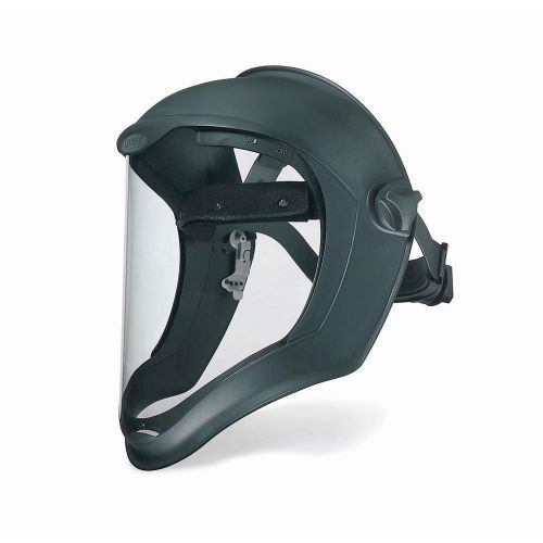 Uvex s8500 bionic black matte faceshield with clear pc uncoated visor for sale
