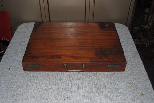 Vintage Portable Wood Display Case Briefcase