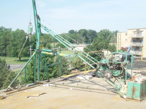 Garlock 1,000 lb hydraulic hoist with 200 foot of cable for sale