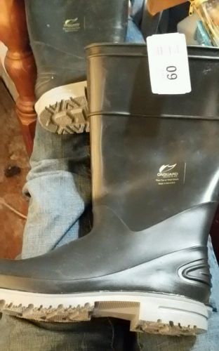 On guard industries sz 9 plain toe w/ steel shank knee high work boots