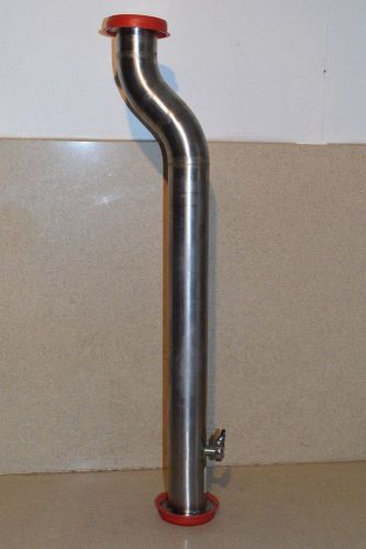 HEAVY DUTY VACUUM / LAB CURVED VALVE 37&#034; LONG 4.5&#034; OUTER DIAMETER (SV8)