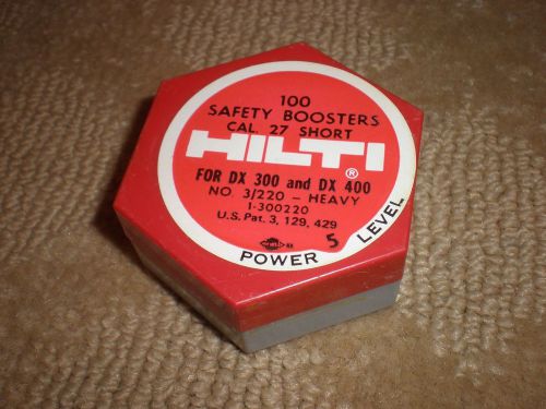 HILTI 100 SAFETY BOOSTERS CAL. 27 SHORT - Red Power Level 5  - NO. 3/220 - HEAVY