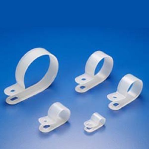 InstallerParts R-Type Cable Clamp 1&#034; - Clear White - 100 Piece Pack - Can Be