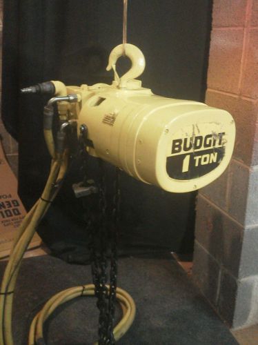 BUDGIT 1 TON PNEUMATIC AIR CHAIN HOIST