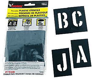 STENCIL KIT,3&#034; PLASTIC 46-PC