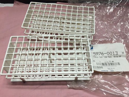 2 - nalgene unwire plastic test tube racks white pp size 13mm 5976-0013 for sale