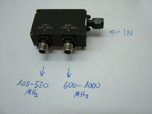 RF Diplexer filter 2 Band 105 To 520MHz And 600MHz - 1GHz 900301