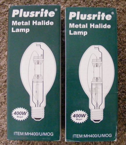 2 New Plusrite 400 Watt Metal Halide Light Bulb Lamp MH400 ED37