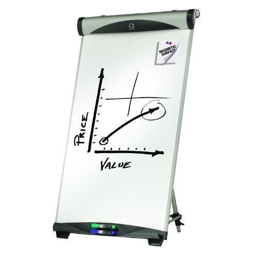Quartet euro magnetic presentation easel, whiteboard/flipchart, 27-inch x for sale