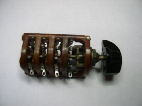 Rotary Switch (with knob) 4 pole 11 positions. NOS. #  1