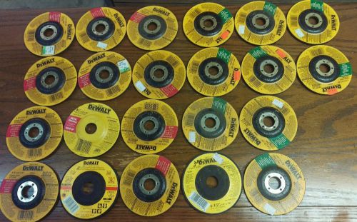 Lot of 22 DeWalt Grinding Wheels,  4-1/2” x 1/4” x 7/8&#034; arbor.