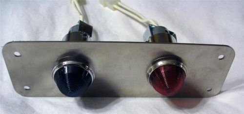 Red/Green Light Panel - 4-LED Cluster Bulbs - 84 VDC / Lamp Lens Cap Assemblies