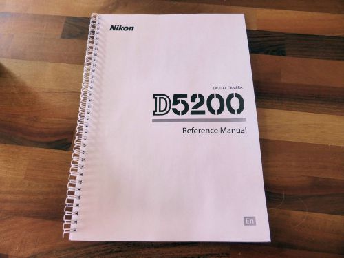 ~PRINTED~ Nikon D5200 User guide Instruction manual  A4 or handy A5