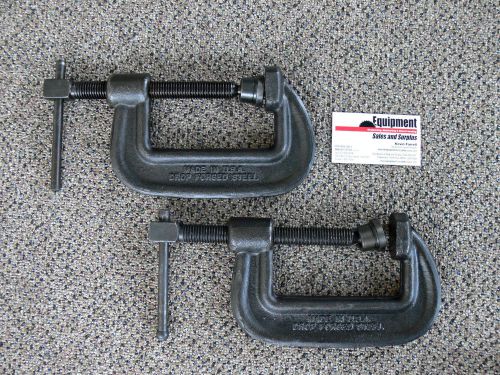Wilton &#034;100-Series&#034; Heavy-Duty 4&#034; C-Clamps ~ Model: 104 (Pair!) ~ Made in USA!
