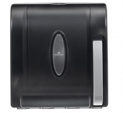 Hygienic translucent roll paper towel dispenser smoke, push paddle high capacity for sale