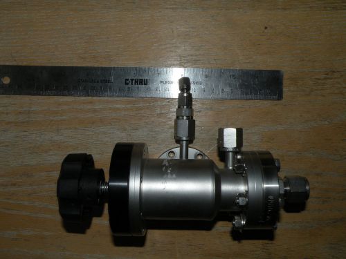 Nor cal products manual rt angle manual vacuum bellows valve cf 2-3/4 for sale