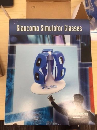 NEW Set of three Ophthalmology Optometry Glaucoma Simulator Glasses with Stand