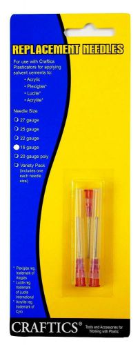 2qty - Craftics 16-Gauge Replacement Metal Needles (6 Needles Total, 3 per pack)