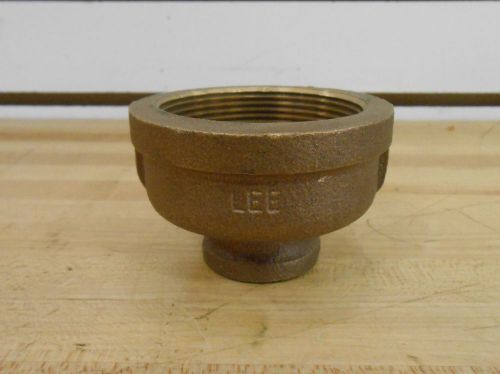 LEE BRASS REDUCING COUPLING, 2&#034; X 1/2&#034; NPT FEMALE ~NEW~