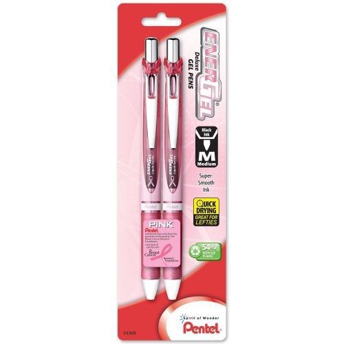 Pentel pink ribbon energel deluxe rtx retractable liquid gel pen pack, 0.7mm for sale