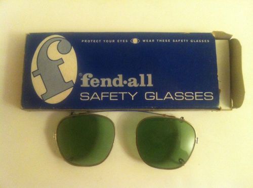 Vintage Fendall Safety Glasses - Light Green &#034;Clip Lift&#034; Welding F2.0 NIB