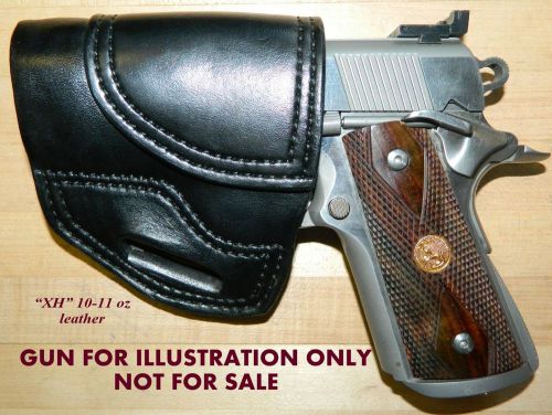 Gary c&#039;s avenger &#034;xh&#034; owb left hand leather holster for colt 1911 officers 3.5&#034; for sale