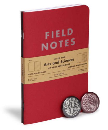 Field Notes - &#034;Arts &amp; Sciences&#034; Sealed 2 Pack! Limited Edition 25k Bonus Pencils