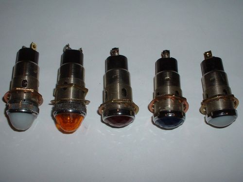 Vintage Dialco Panel Mount Indicator Lights Lot of 5