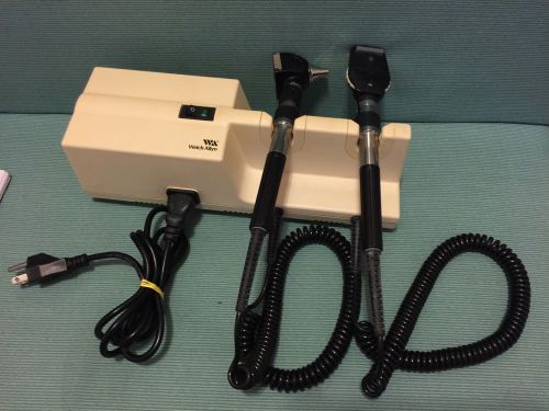 WELCH ALLYN 767 TRANSFORMER WITH OTOSCOPE &amp; OPHTHALMOSCOPE HEADS READ
