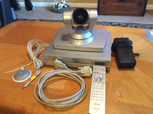 Complete Sony HD IPELA PCS-XG80S Visual Communication System,Mic,cables, Remote