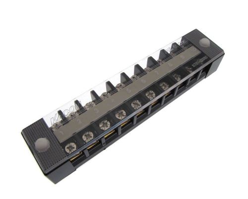 Hq kacon 10 position 10p screw barrier strip terminal block w/ cover 20a for sale