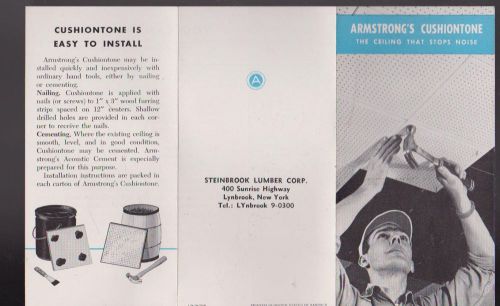 Armstrong Cushiontone Ceiling that Stops Noise Brochure 1949