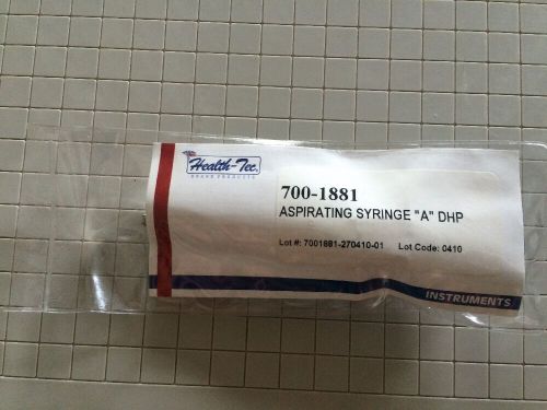 Health-Tec Aspirating Syringe &#034;A&#034; DHP  700-1881