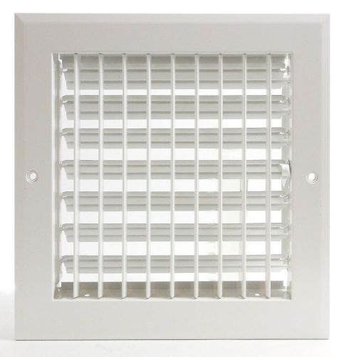 6w&#034; x 6h&#034; adjustable air supply diffuser - hvac vent duct cover grille [white] for sale