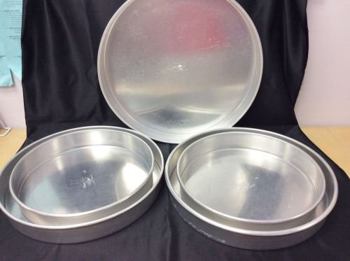 Magic Line Cake Pans Wedding Tier Professional 2&#034; Set of Five 12&#034; 14&#034; 16&#034;