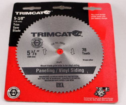 Black &amp; Decker Trimcat 5 3/8&#034; Paneling/Vinyl Siding Steel Saw Blade 20853 NEW