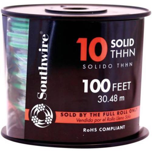 Thhn solid 10gauge grn 100&#039; southwire company misc. wire 11599808 032886076169 for sale