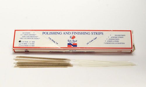 Dental Polishing Strips Narrow 2.5mm Polyester Fine/Medium Grit One-Side 100/Box